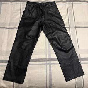 36/32 M. Julian Wilson’s leather biker pants (straight/wide leg)